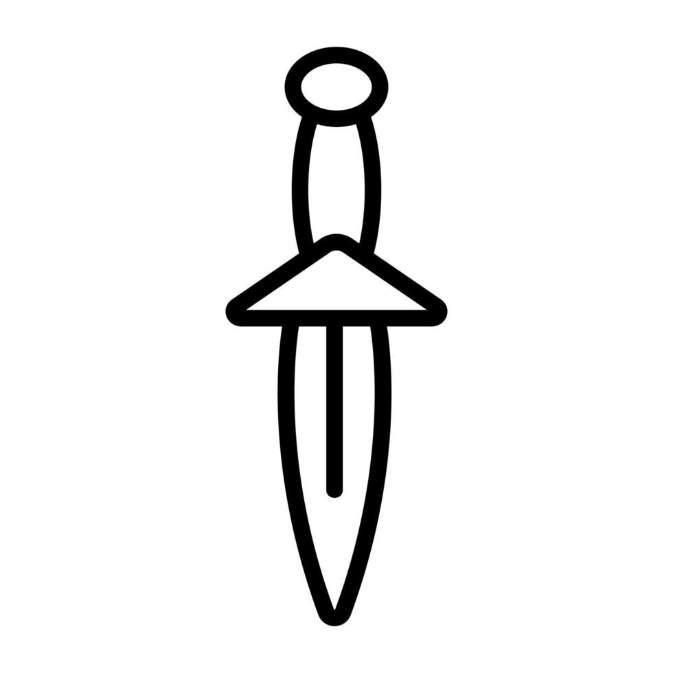 Symbolvektor für magisches Messer. isolierte kontursymbolillustration vektor