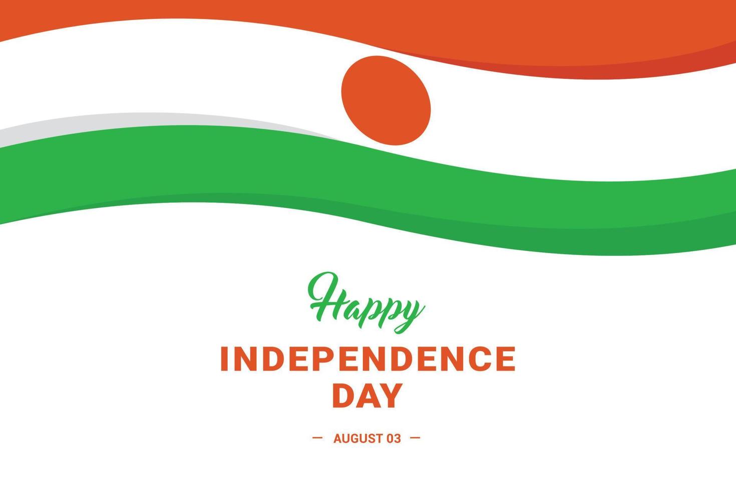 Tag der Unabhängigkeit von Niger vektor