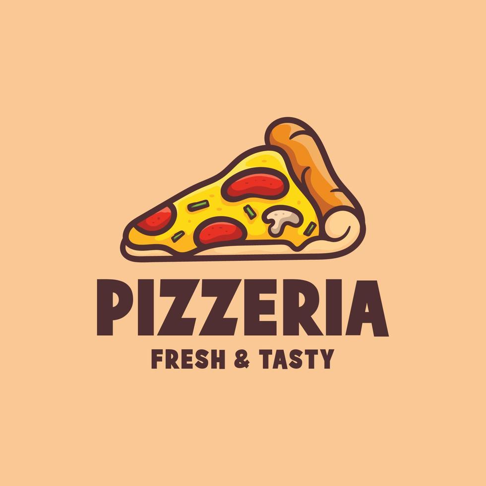 illustartion vektorgrafik italiensk pizzeria logotyp av perfekt för snabbmat, café, restaurang. vektor