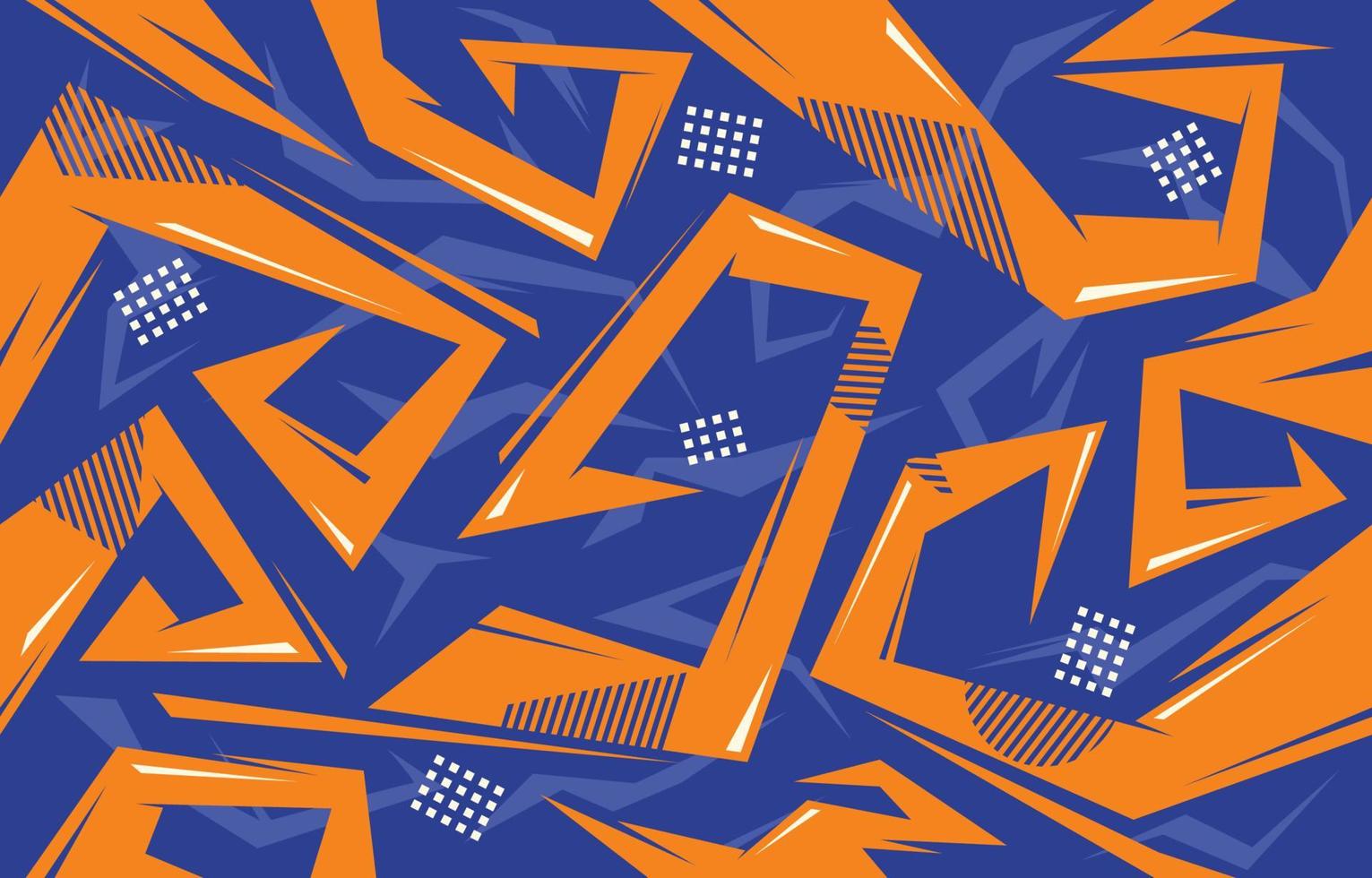 abstrakt modern blå orange sömlös bakgrund vektor