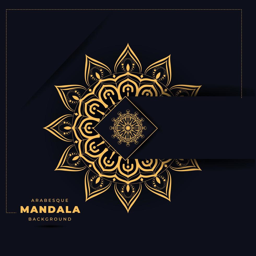 abstrakt lyx mandala design bakgrund i guld färg, mandala, vektor design