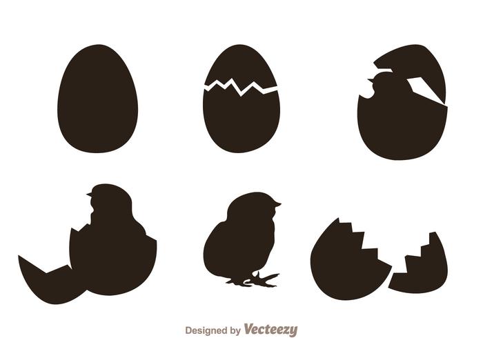 Chick silhouette vektorer