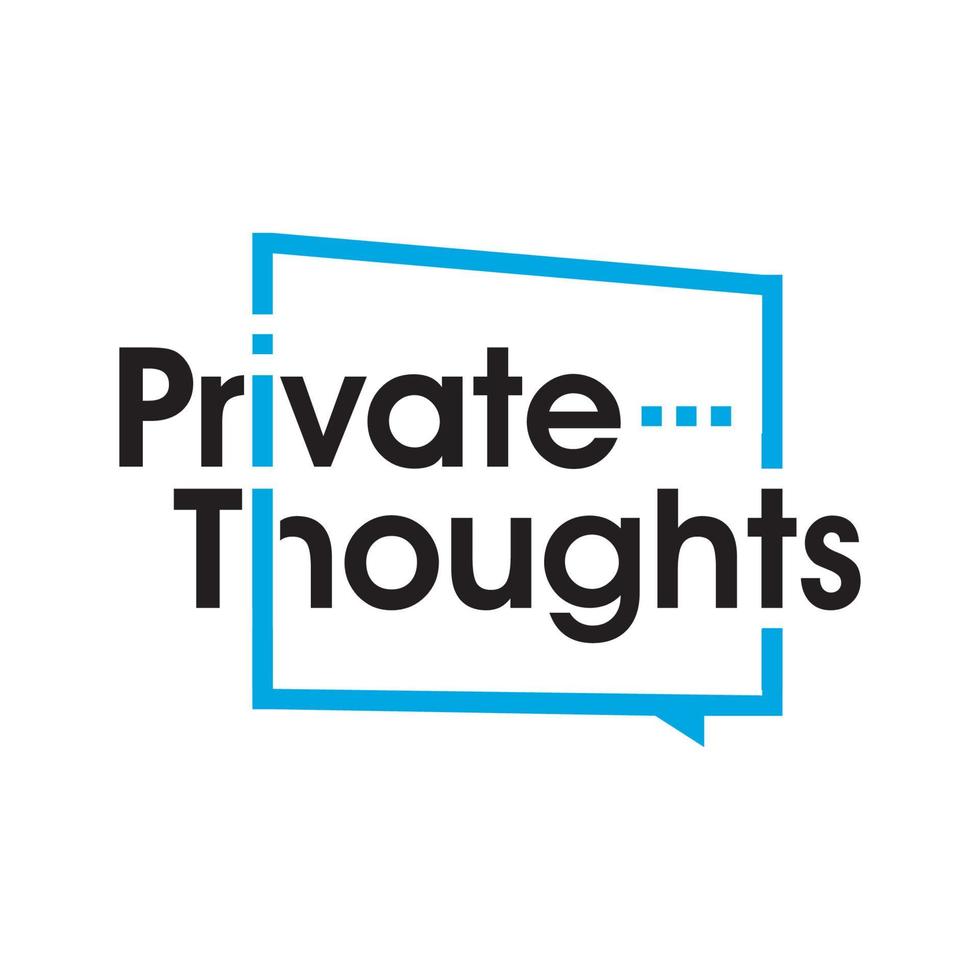 private Gedanken-Logo-Vektor-Bild vektor