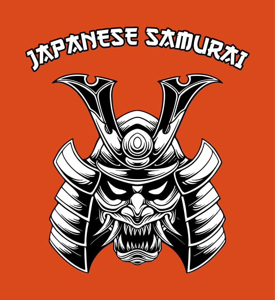 japanische Samurai-Helm-Vektor-Illustration vektor