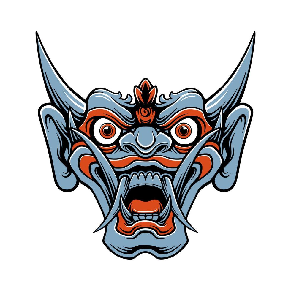 Vektor Maske Samurai Icon Design Kunst