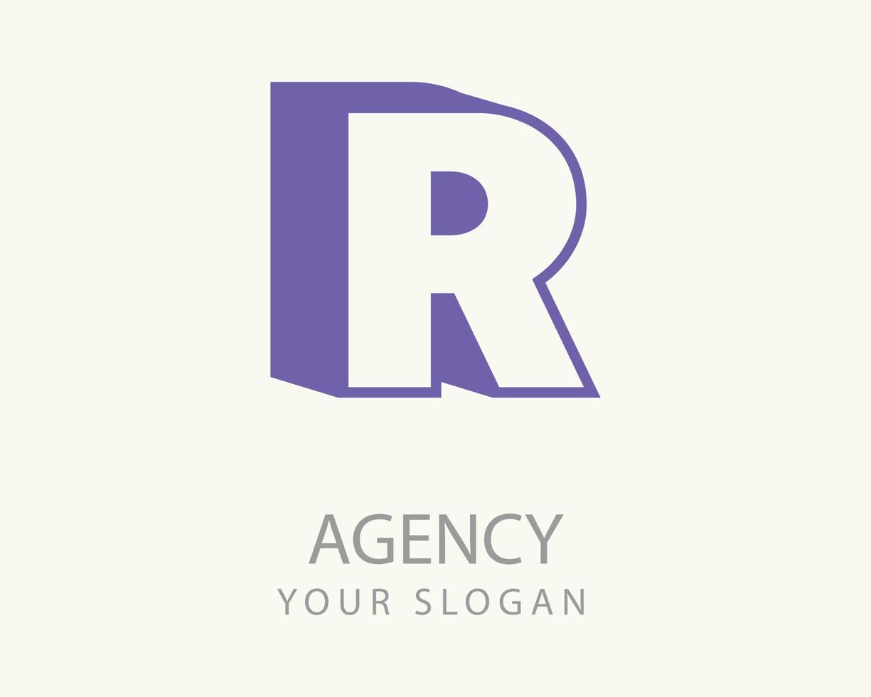 r logotyp design vektor