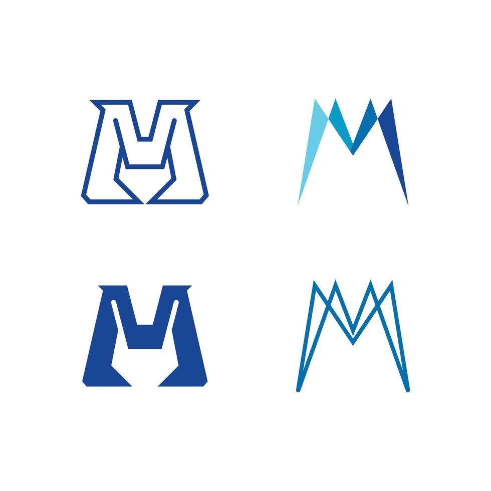 m Brief Logo Vorlage vektor