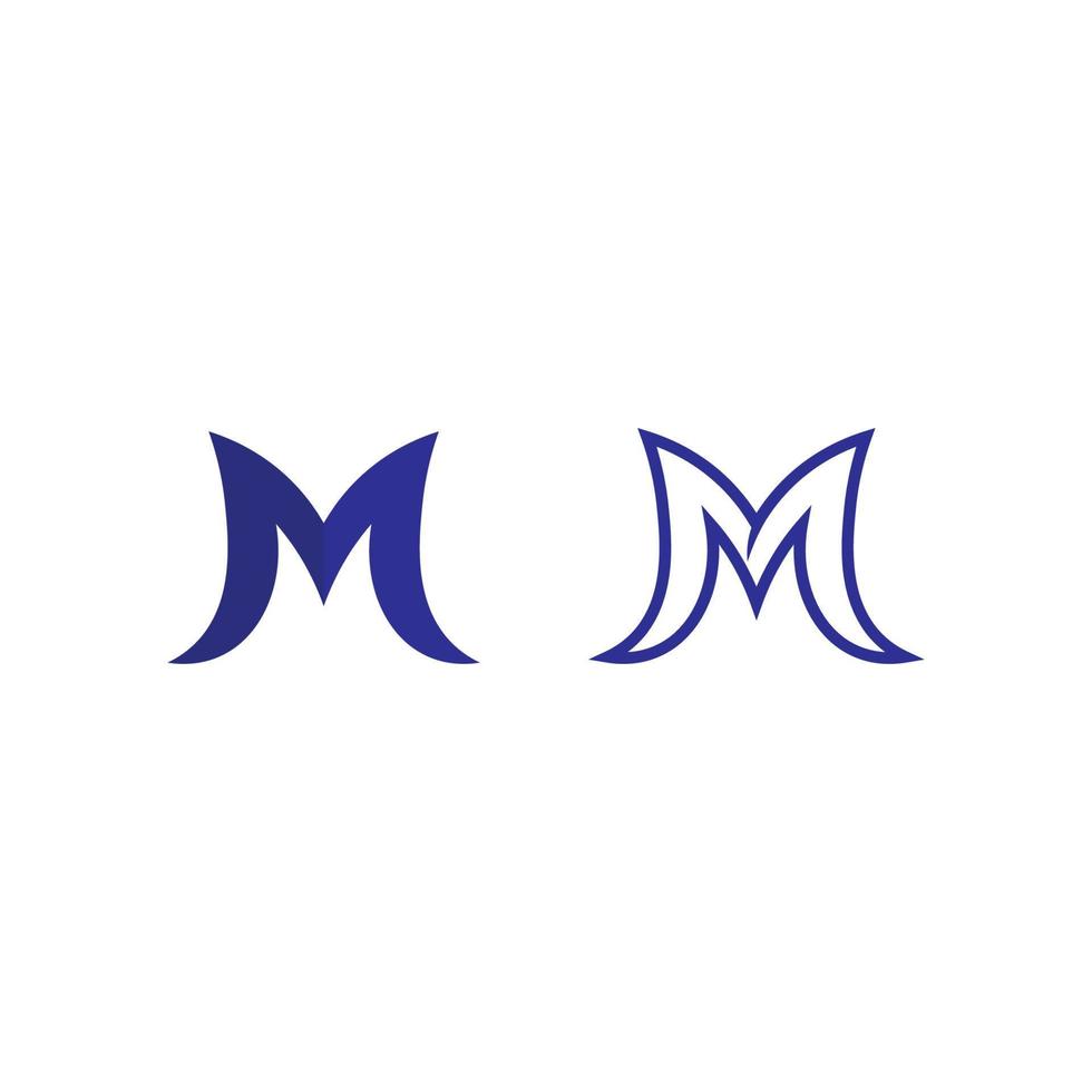 m brev logotyp mall vektor