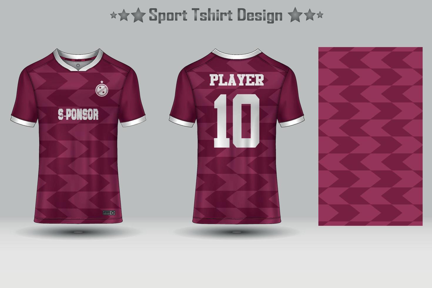 abstrakt fotbollströja geometriska mönster mockup mall sport t-shirt design vektor