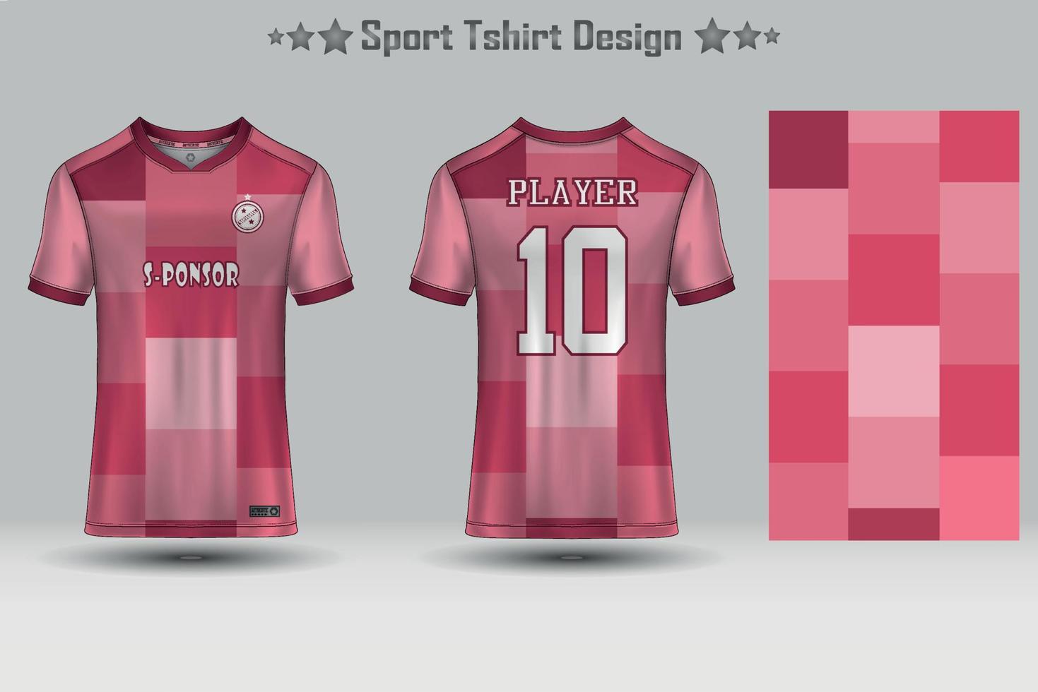 Fußballtrikot Mockup abstraktes geometrisches Muster Sport T-Shirt Design vektor