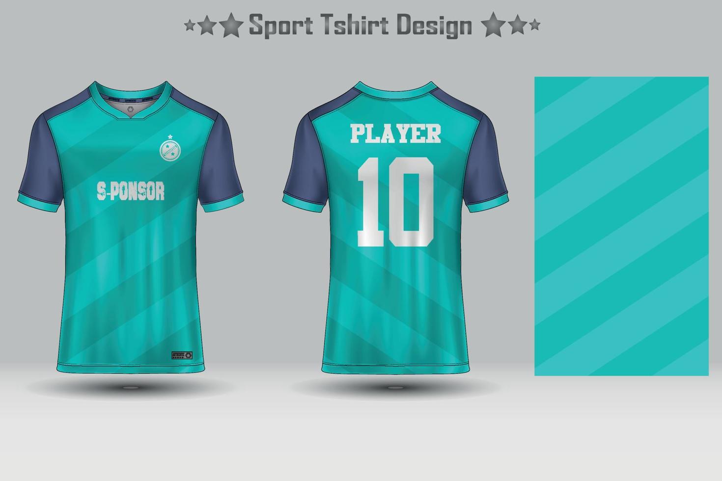 abstraktes Fußballtrikot mit geometrischem Muster Mockup-Vorlage Sport-T-Shirt-Design vektor