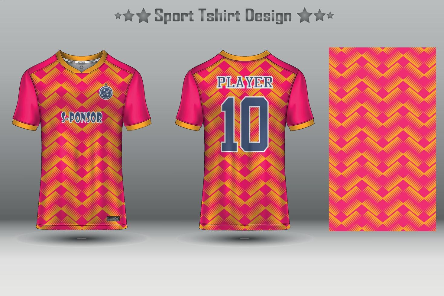 Fußballtrikot Mockup abstraktes geometrisches Muster Sport T-Shirt Design vektor