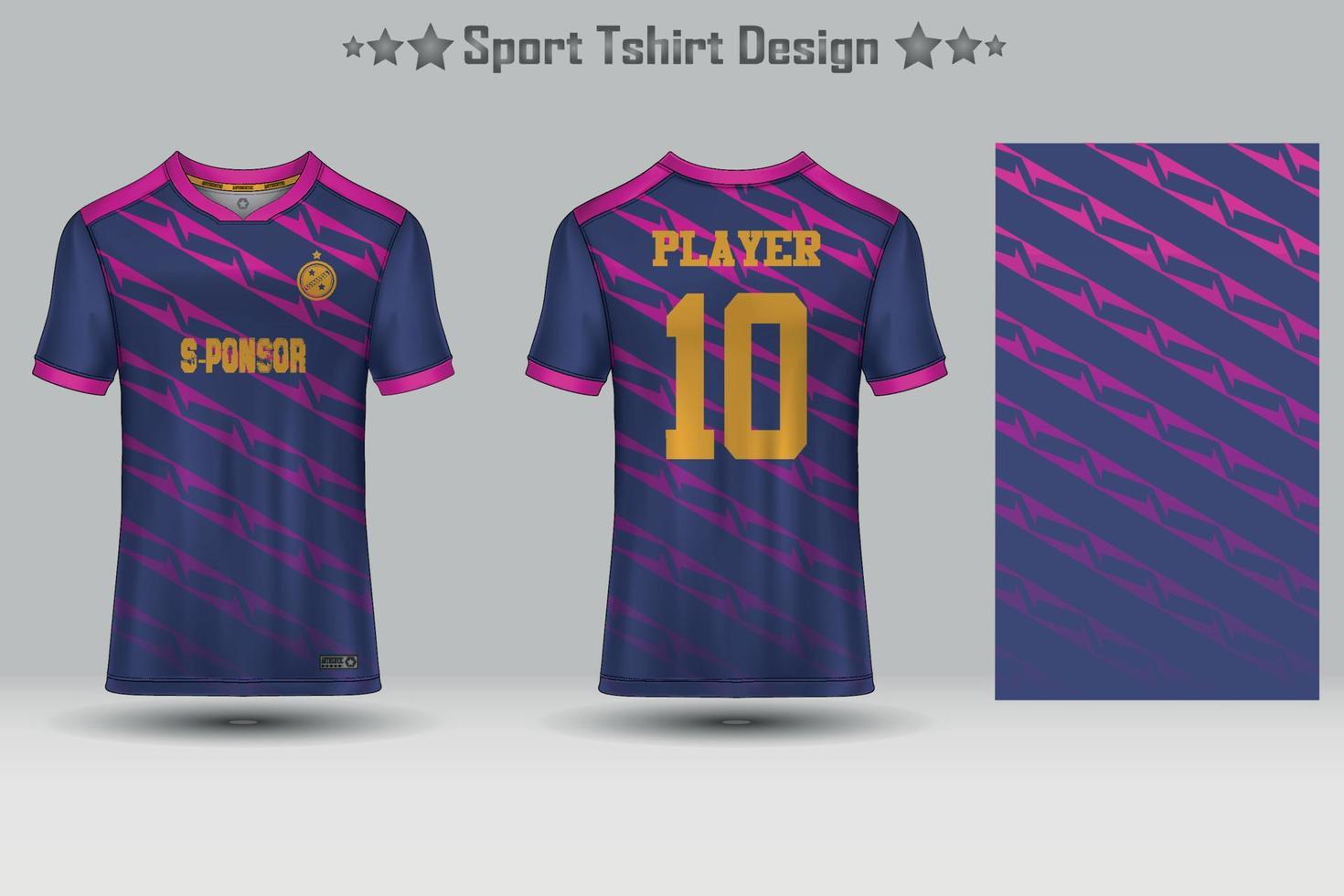 abstraktes Fußballtrikot mit geometrischem Muster Mockup-Vorlage Sport-T-Shirt-Design vektor