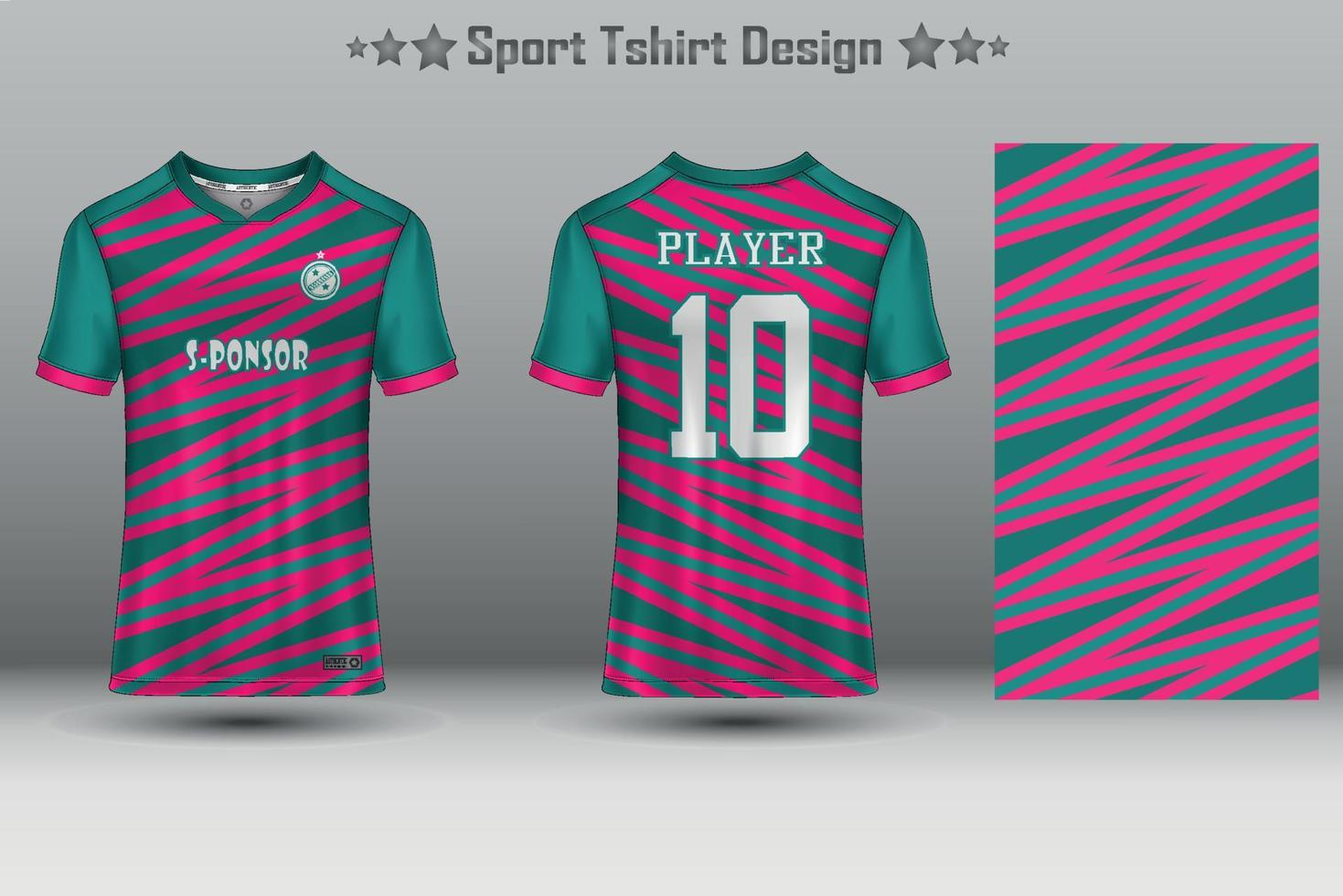 fotbollströja mockup abstrakt geometriskt mönster sport t-shirt design vektor