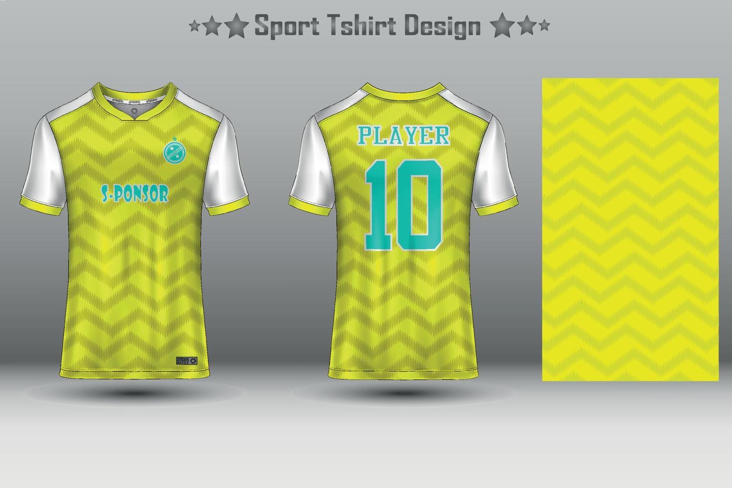 Fußballtrikot Mockup abstraktes geometrisches Muster Sport T-Shirt Design vektor