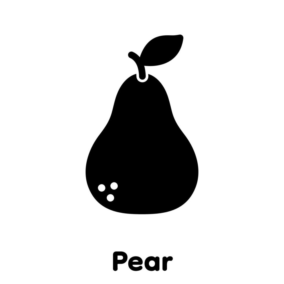 päron glyf ikon, vektor, illustration. vektor