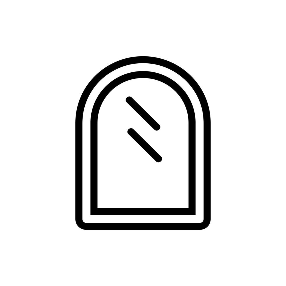 Spiegel-Icon-Vektor. isolierte kontursymbolillustration vektor