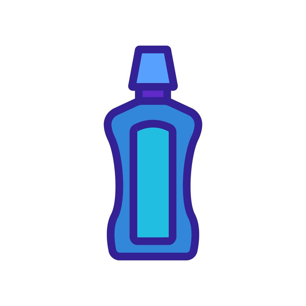 übliche Art von Flasche Mundwasser Symbol Vektor Umriss Illustration