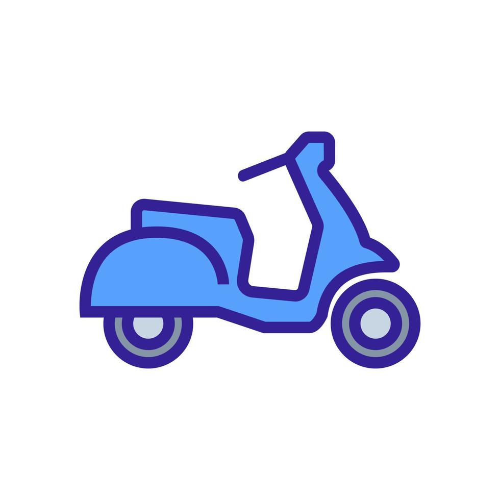 Moped-Symbolvektor. isolierte kontursymbolillustration vektor