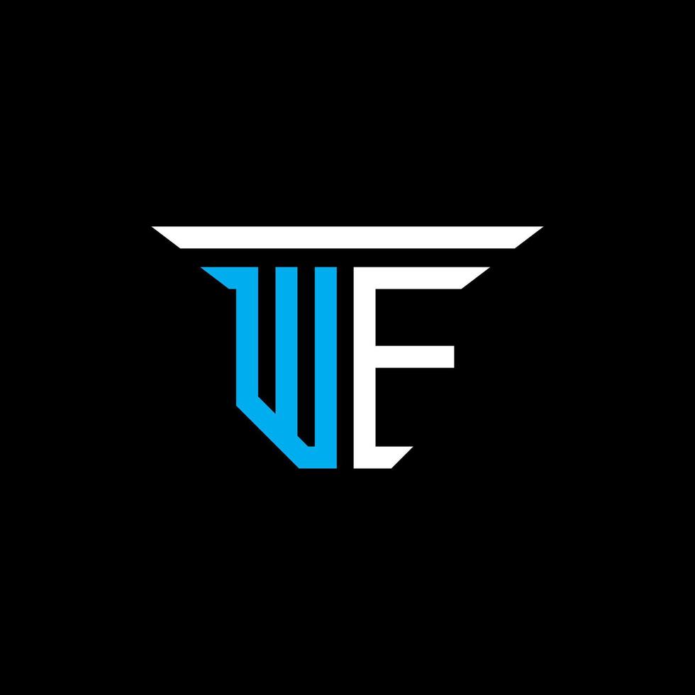 wf Brief Logo kreatives Design mit Vektorgrafik vektor