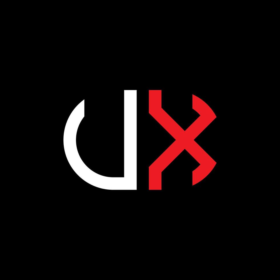 ux Brief Logo kreatives Design mit Vektorgrafik vektor