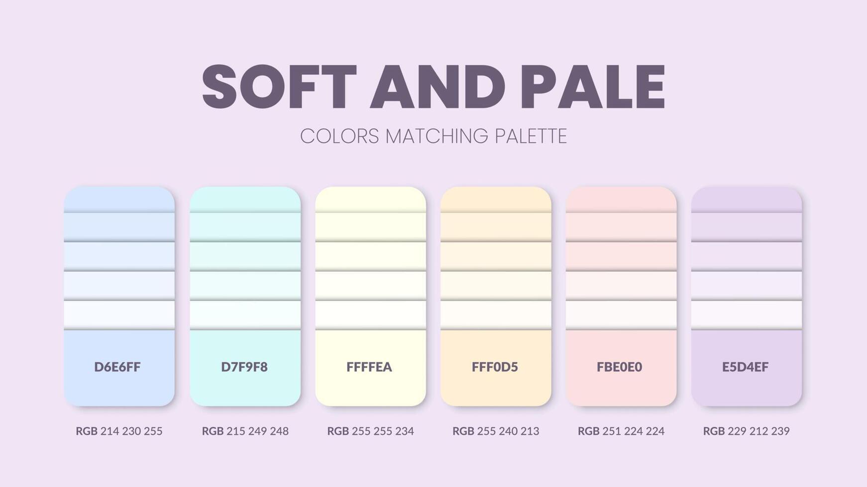 fräscha färgmatchande paletter eller färgscheman är trendkombinationer och palettguider i år, bordsfärgnyanser i rgb eller hex. en färgprov för en fräsch mode-, hem- eller inredningsdesign vektor