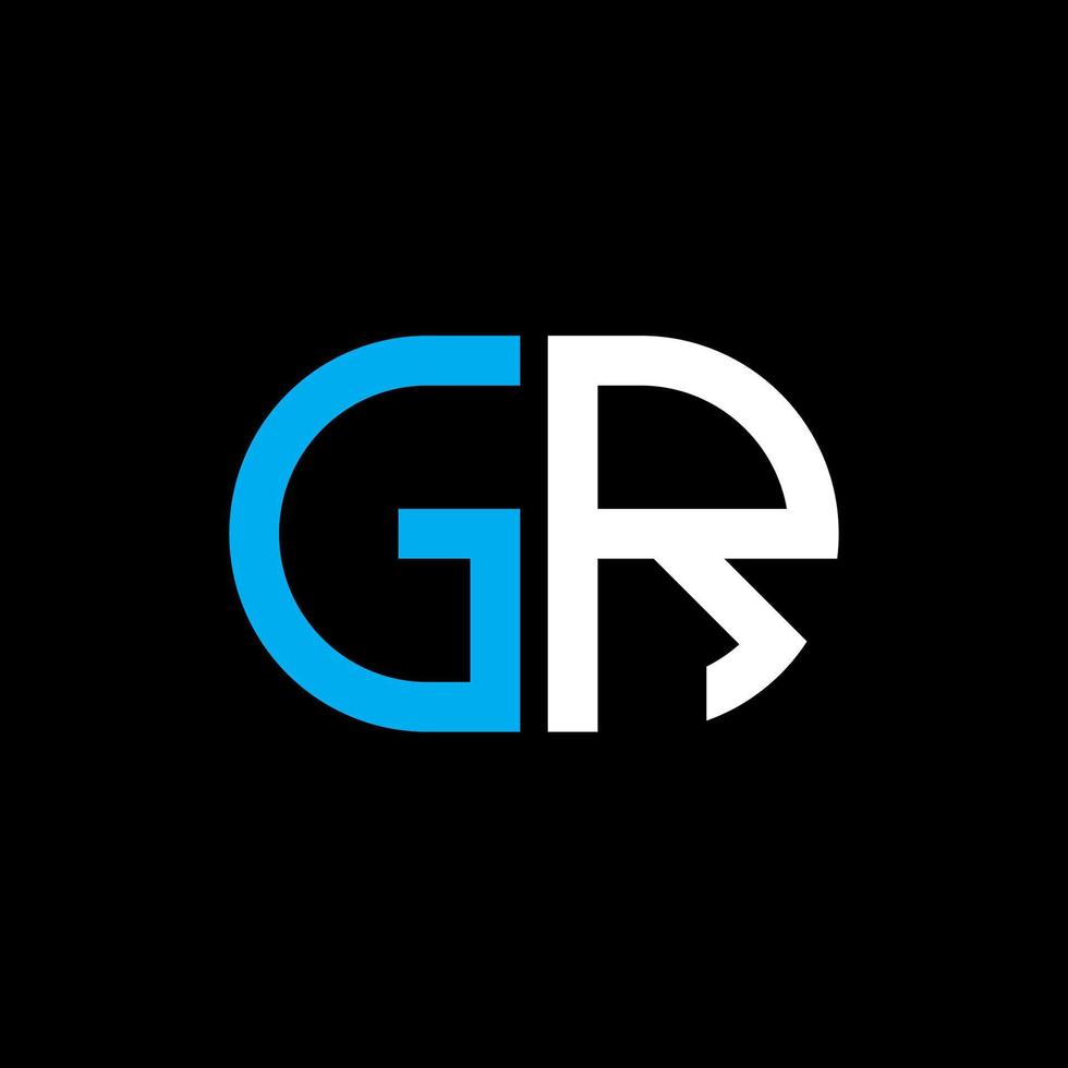 gr Brief Logo kreatives Design mit Vektorgrafik vektor