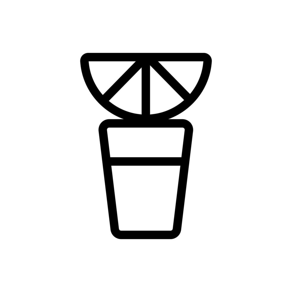 tequila citron vektor ikon. isolerade kontur symbol illustration