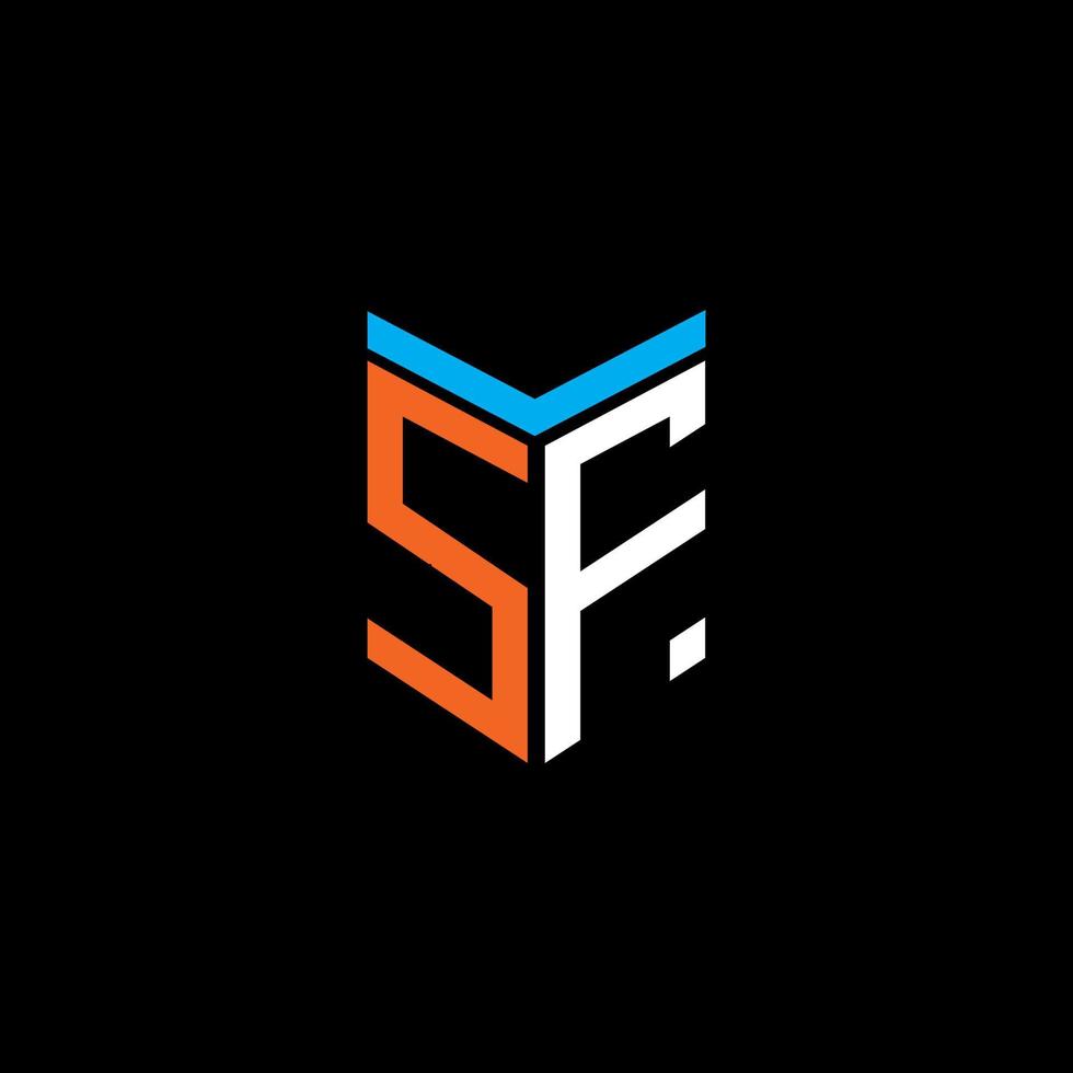 sf Brief Logo kreatives Design mit Vektorgrafik vektor