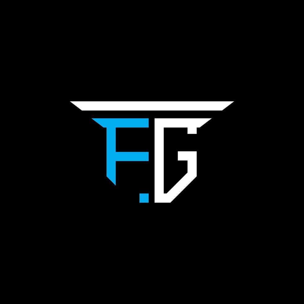 fg Brief Logo kreatives Design mit Vektorgrafik vektor
