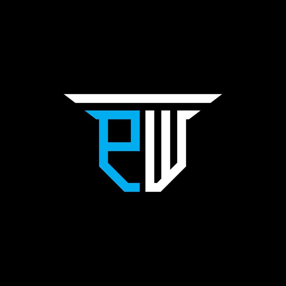 pw letter logotyp kreativ design med vektorgrafik vektor