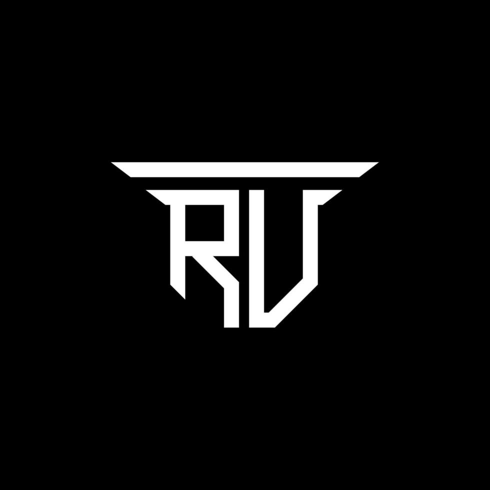 ru Brief Logo kreatives Design mit Vektorgrafik vektor