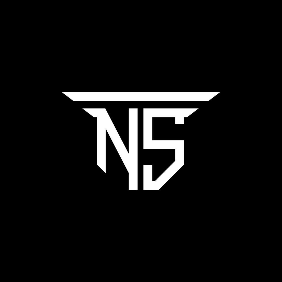 ns Brief Logo kreatives Design mit Vektorgrafik vektor