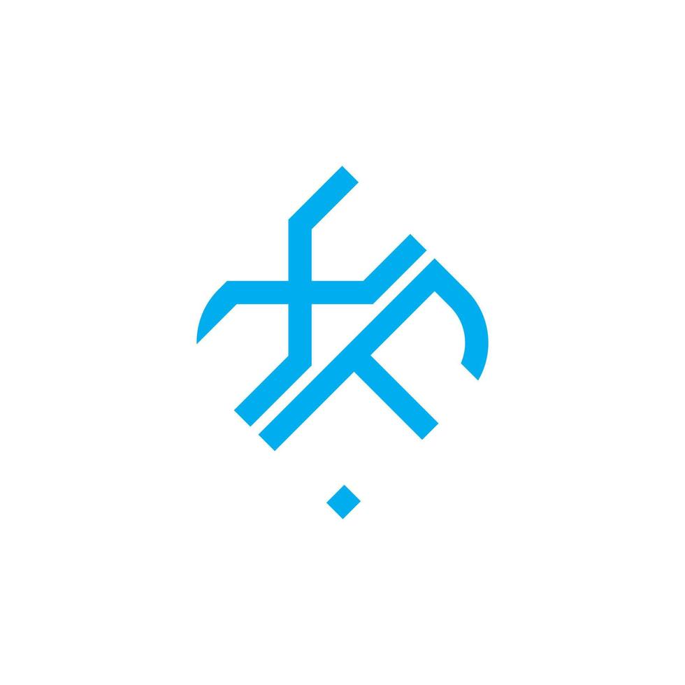 xf Brief Logo kreatives Design mit Vektorgrafik vektor
