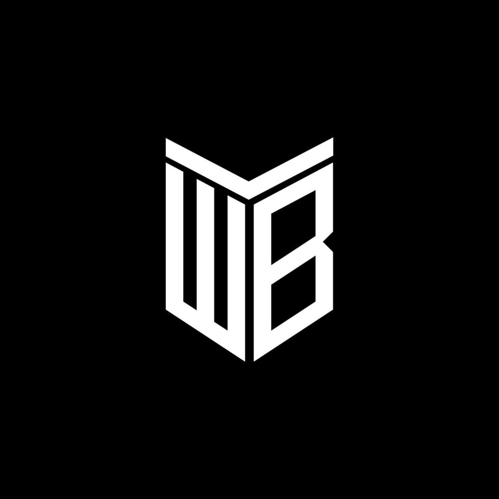 wb buchstabe logo kreatives design mit vektorgrafik vektor