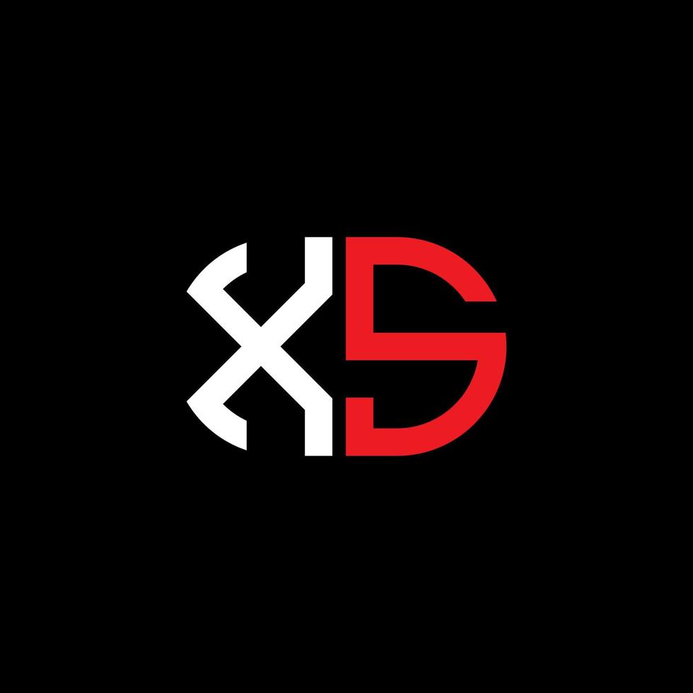 xs letter logotyp kreativ design med vektorgrafik vektor