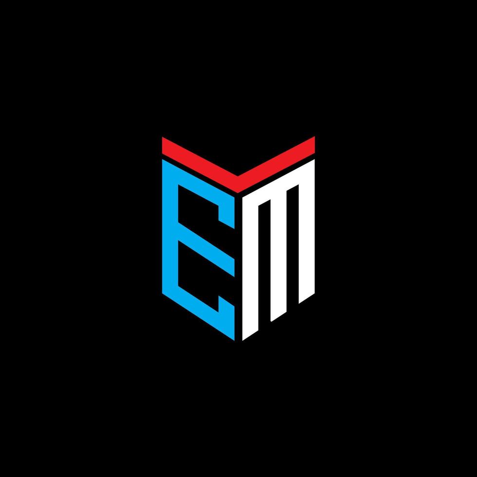 EM-Brief-Logo kreatives Design mit Vektorgrafik vektor