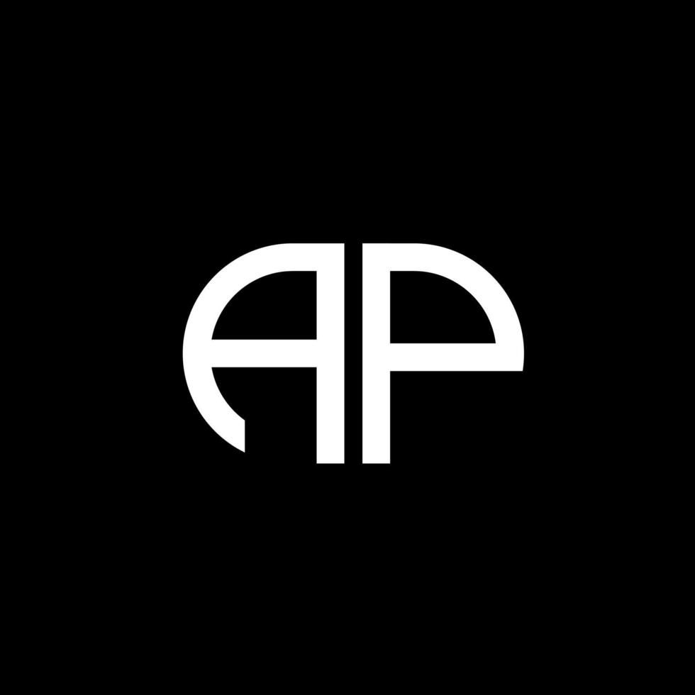 ap letter logotyp kreativ design med vektorgrafik vektor