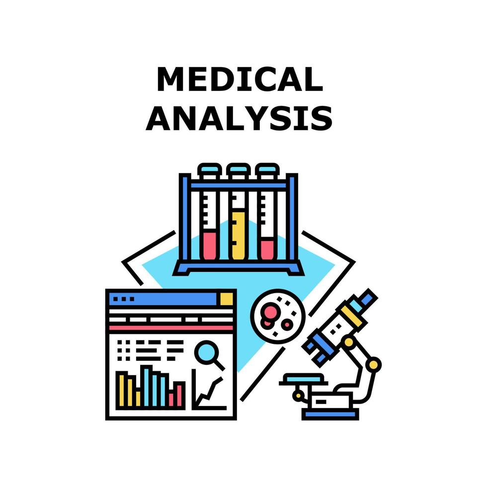 medicinsk analys vektor koncept färg illustration
