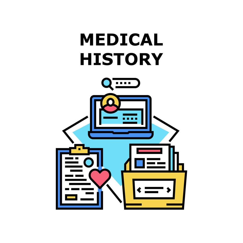 medicinsk historia vektor koncept färgillustration