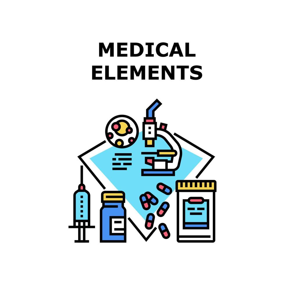 medicinska element ikon vektorillustration vektor