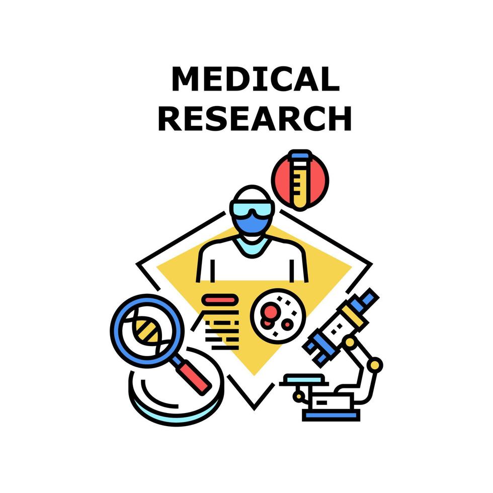 medicinsk forskning vektor koncept färg illustration