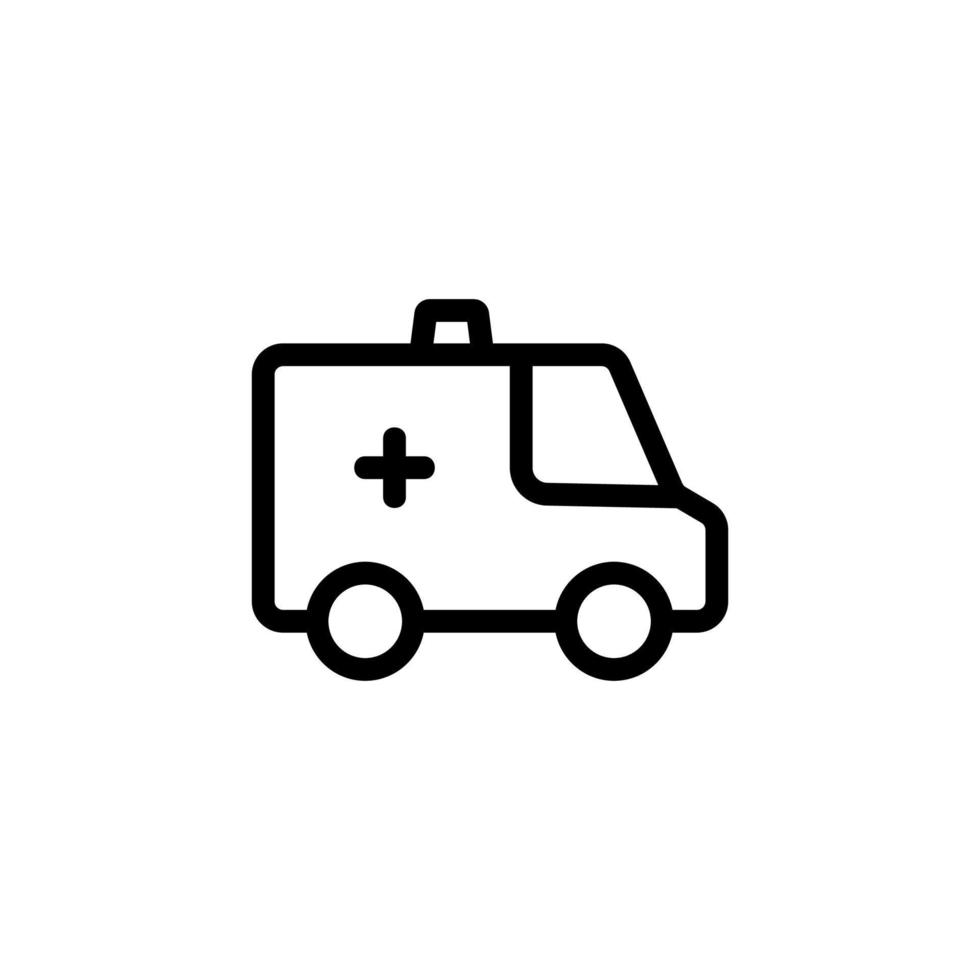 Auto Krankenhaus Hilfe Symbol Vektor Umriss Illustration