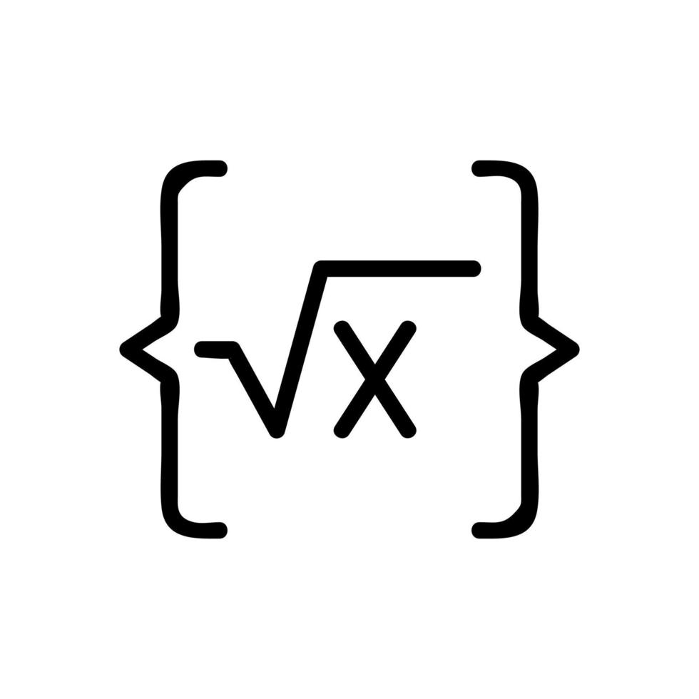 mathematische Formel Symbol Vektor Umriss Illustration