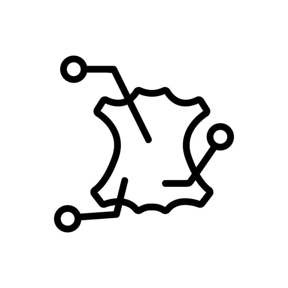 Symbol für die Lederzusammensetzung, Vektorgrafik vektor