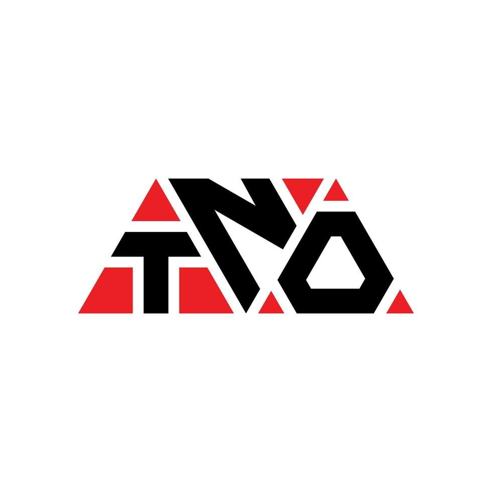 tno-Dreieck-Buchstaben-Logo-Design mit Dreiecksform. tno Dreieck-Logo-Design-Monogramm. Tno-Dreieck-Vektor-Logo-Vorlage mit roter Farbe. tno dreieckiges Logo einfaches, elegantes und luxuriöses Logo. tnr vektor