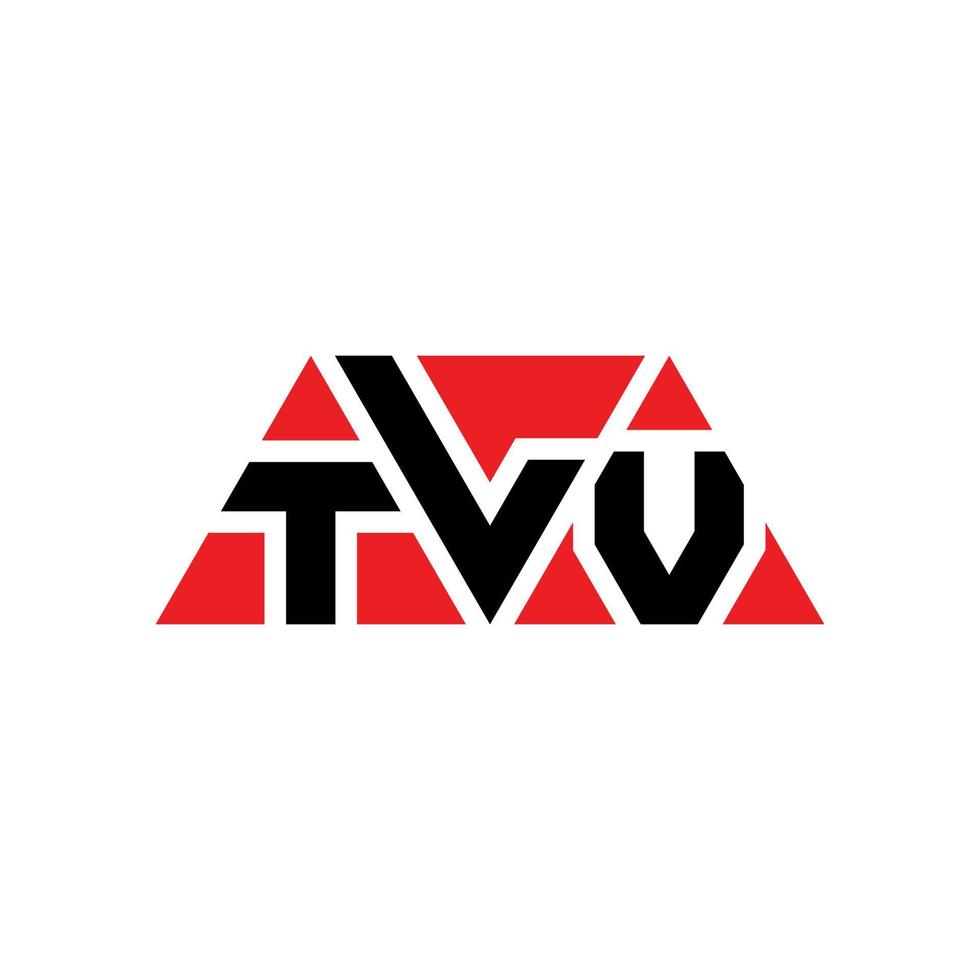 TLV-Dreieck-Buchstaben-Logo-Design mit Dreiecksform. TLV-Dreieck-Logo-Design-Monogramm. TLV-Dreieck-Vektor-Logo-Vorlage mit roter Farbe. tlv dreieckiges Logo einfaches, elegantes und luxuriöses Logo. tv vektor