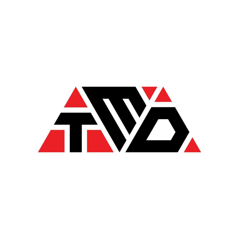 tmd-Dreieck-Buchstaben-Logo-Design mit Dreiecksform. TMD-Dreieck-Logo-Design-Monogramm. tmd-Dreieck-Vektor-Logo-Vorlage mit roter Farbe. tmd dreieckiges Logo einfaches, elegantes und luxuriöses Logo. tmd vektor