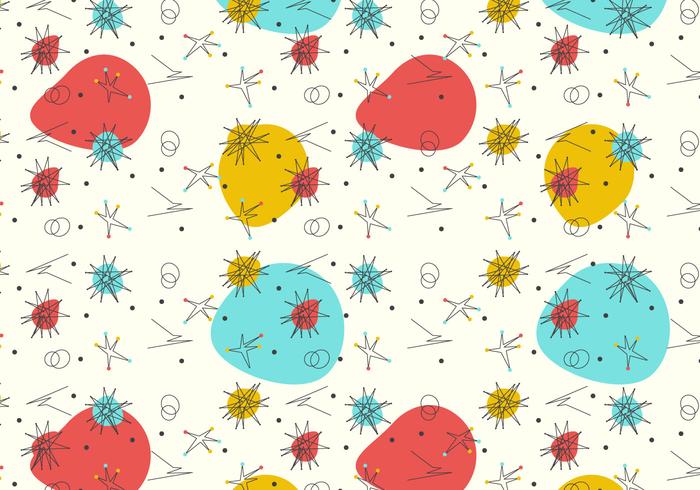 Gratis Mid Century Vector Pattern # 1