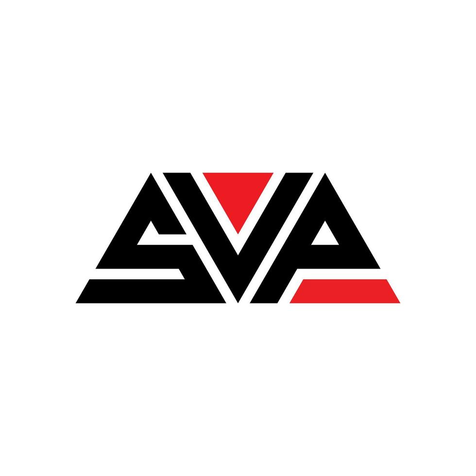 svp-Dreieck-Buchstaben-Logo-Design mit Dreiecksform. SVP-Dreieck-Logo-Design-Monogramm. SVP-Dreieck-Vektor-Logo-Vorlage mit roter Farbe. svp dreieckiges logo einfaches, elegantes und luxuriöses logo. svp vektor